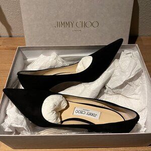 Excellent Condition - Jimmy Choo Love 85 sz 36.5 Black Suede w/ Original Box